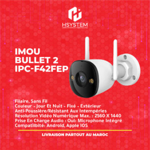 Imou – caméra de sécurité extérieure Bullet 2S 4MP | Camera De Surveillance