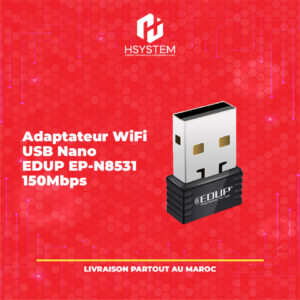 EDUP EP-N8531 – Adaptateur WiFi USB Nano 150Mbps – 802.11n – Mode SoftAP – Compatible Windows, Mac, Linux – Achat Maroc