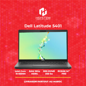 Dell Latitude 5401 | Core™ i5-9300H | 16GB DDR4 | 256 Go SSD | 14″ Full HD IPS