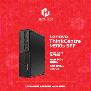 Lenovo ThinkCentre M910s SFF – PC Professionnel Intel Core i7-7700 | 16 Go DDR4 | SSD NVMe 256 Go | Compact et Puissant