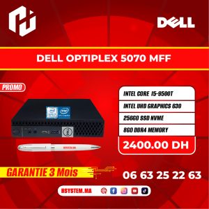 Dell OptiPlex 5070 MFF – Mini PC Professionnel Puissant | Intel Core i5-9500T, SSD NVMe, Windows 11