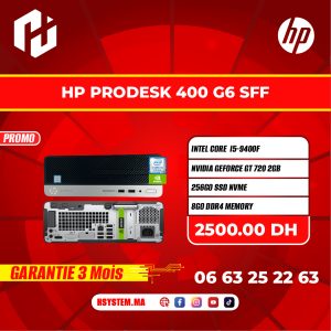 HP ProDesk 400 G6 SFF – PC Professionnel Puissant Intel Core i5 9400F | NVIDIA GT 720 2GB | SSD NVMe 256 Go | Windows 11