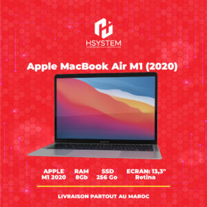 Apple MacBook Air M1 (2020) | 8 Go RAM | SSD 256 Go | Argent