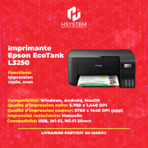 Epson EcoTank L3250 Imprimante multifonction à réservoirs rechargeables (C11CJ67408)