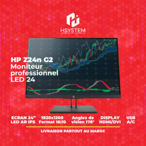 HP Z24n G2 – Moniteur LED professionnel – 24"