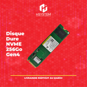 SSD NVMe 256 Go Gen 4 – M.2 – PCIe 4.0 x 4 – Interface ultra-rapide – Parfait pour PC et cartes mères compatibles PCIe 4.0 – Achat Maroc
