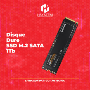 SSD Samsung 970 EVO Plus 1 To – NVMe M.2 2280 – Lecture 3500 Mo/s – Écriture 3300 Mo/s – Technologie V-NAND – Performance ultime pour PC et portable – Achat Maroc