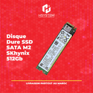 SSD SK hynix 512 Go M.2 SATA III – Lecture 560 Mo/s – Écriture 530 Mo/s – 3D NAND – Fiable et silencieux – Idéal pour PC portable et bureau compatibles M.2 SATA – Achat Maroc