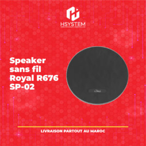 Haut-parleur Bluetooth Royal R676 SP-02 – 5W – Radio FM – TWS – SSQYP Extreme – USB + TF Card – Gris Anthracite – Design rond – Portable – Achat Maroc