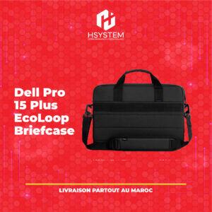 Cartable Dell EcoLoop Pro – Jusqu'à 15.6 pouces – Matériaux durables EcoLoop – Organisation intérieure optimisée – Noir – Protection écologique pour PC – Achat Maroc