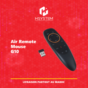 Télécommande Air Mouse 2.4G RF – Gyroscope 6 axes – Saisie vocale – Apprentissage IR – Portée 10m – Contrôle précis pour vidéoprojecteurs – Achat Maroc